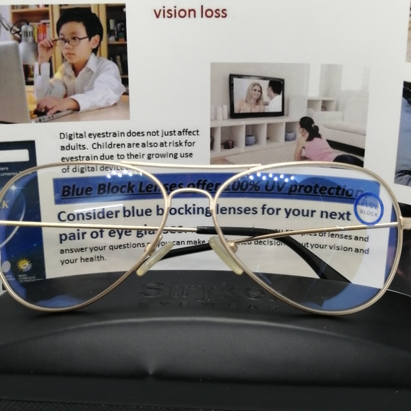 New Computer Aviator Glasses with Blue Block Lens - Picture 8 of 9